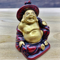 Gold and Red Buddha Figurine 2"