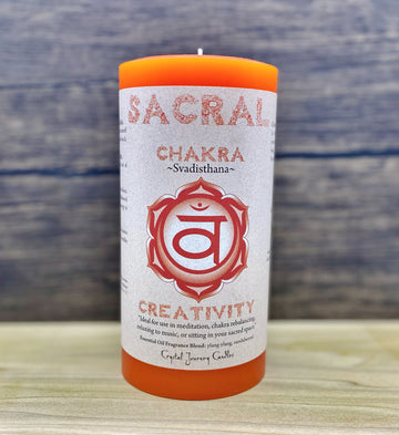 Chakra Pillar Candle Orange